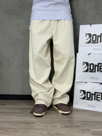 CALÇA EXTRA BAGGY JEANS BEGE MJ
