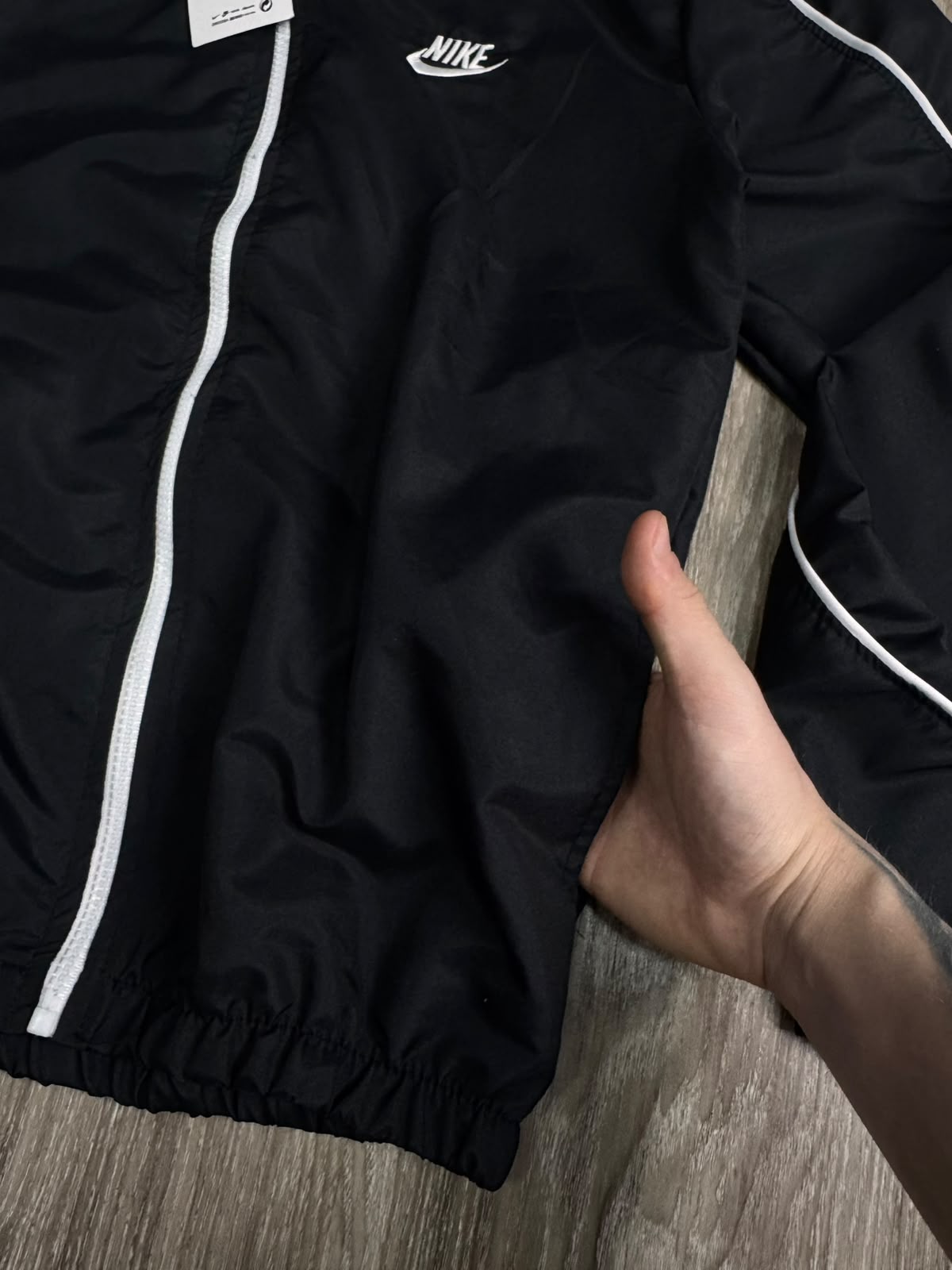 CONJUNTO TACTEL NK TRACKSUIT CLUB - PRETO
