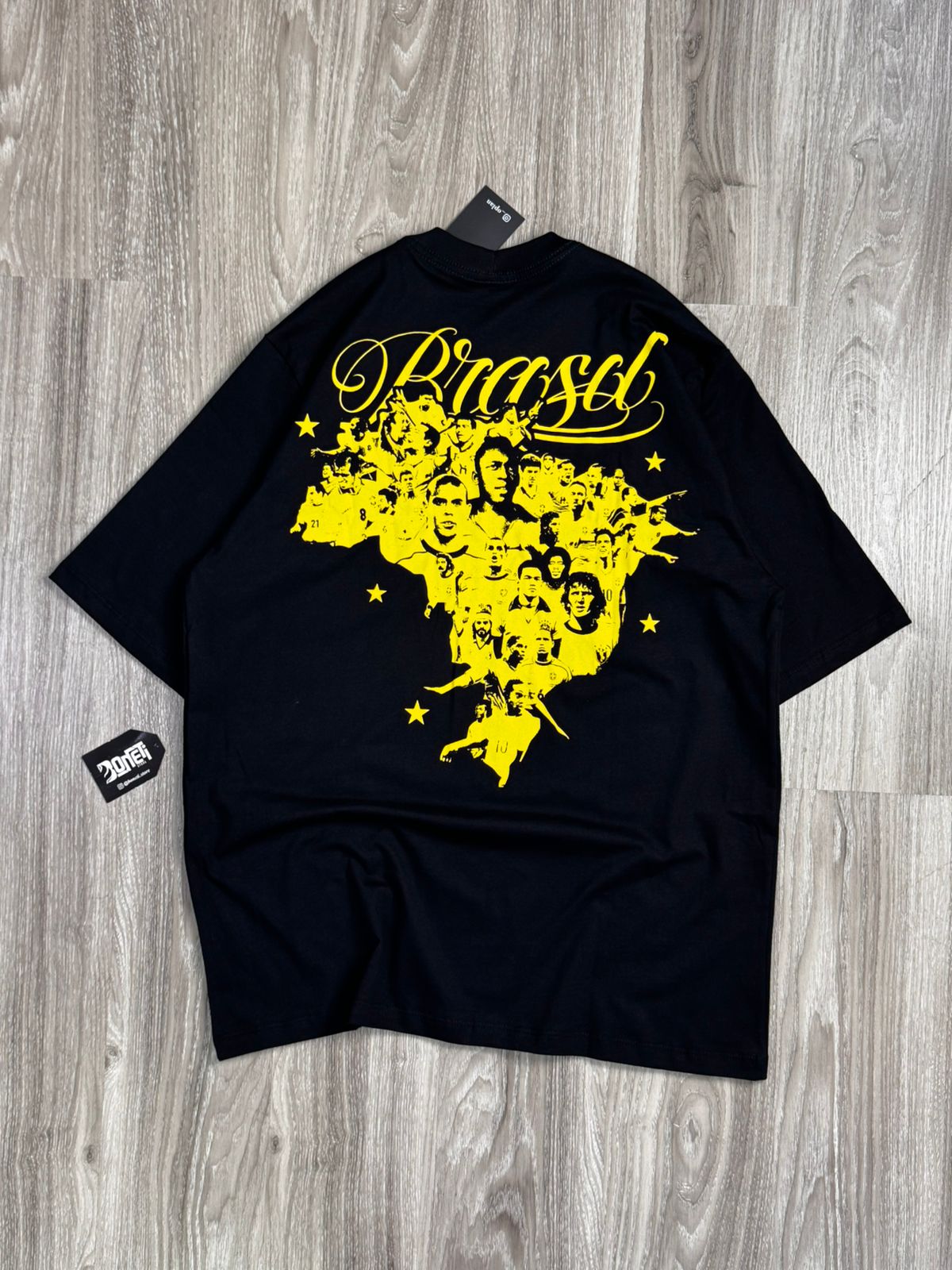 CAMISETA OVERSIZED OPLAN ICONS - PRETA