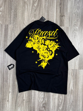 CAMISETA OVERSIZED OPLAN ICONS - PRETA