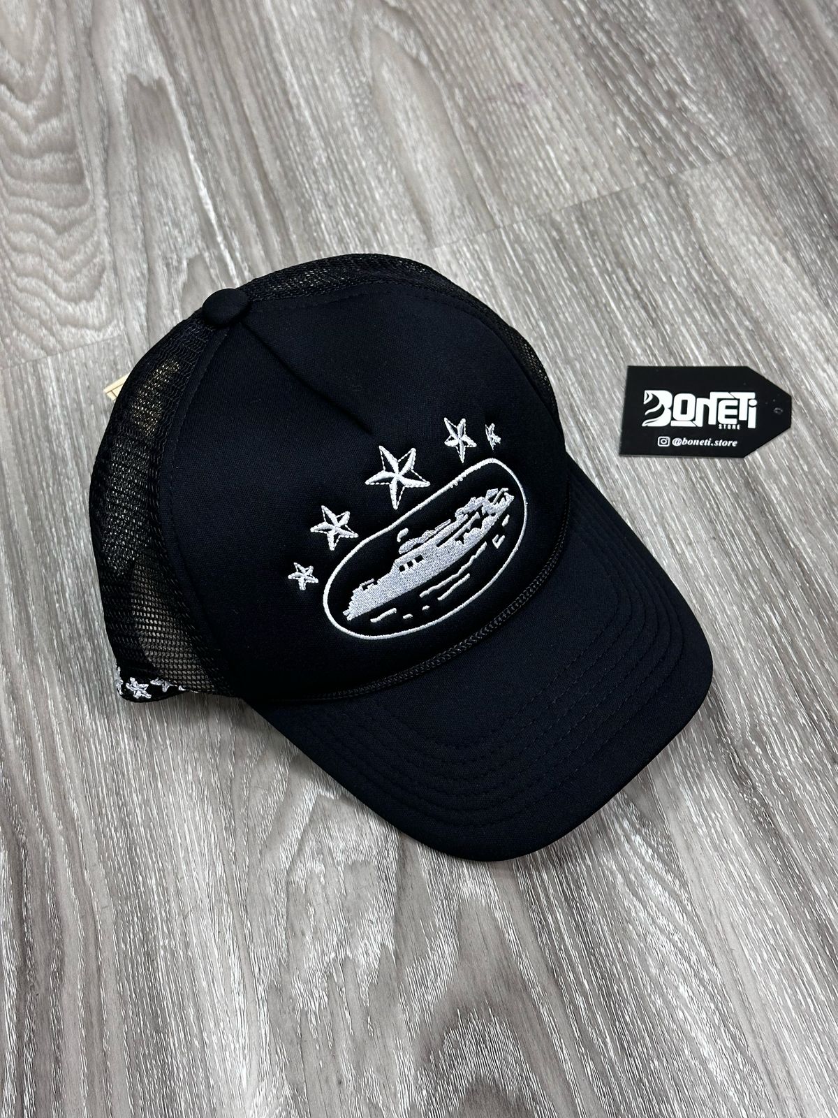 BONÉ TRUCKER CORTEIZ 5 STARS BLACK