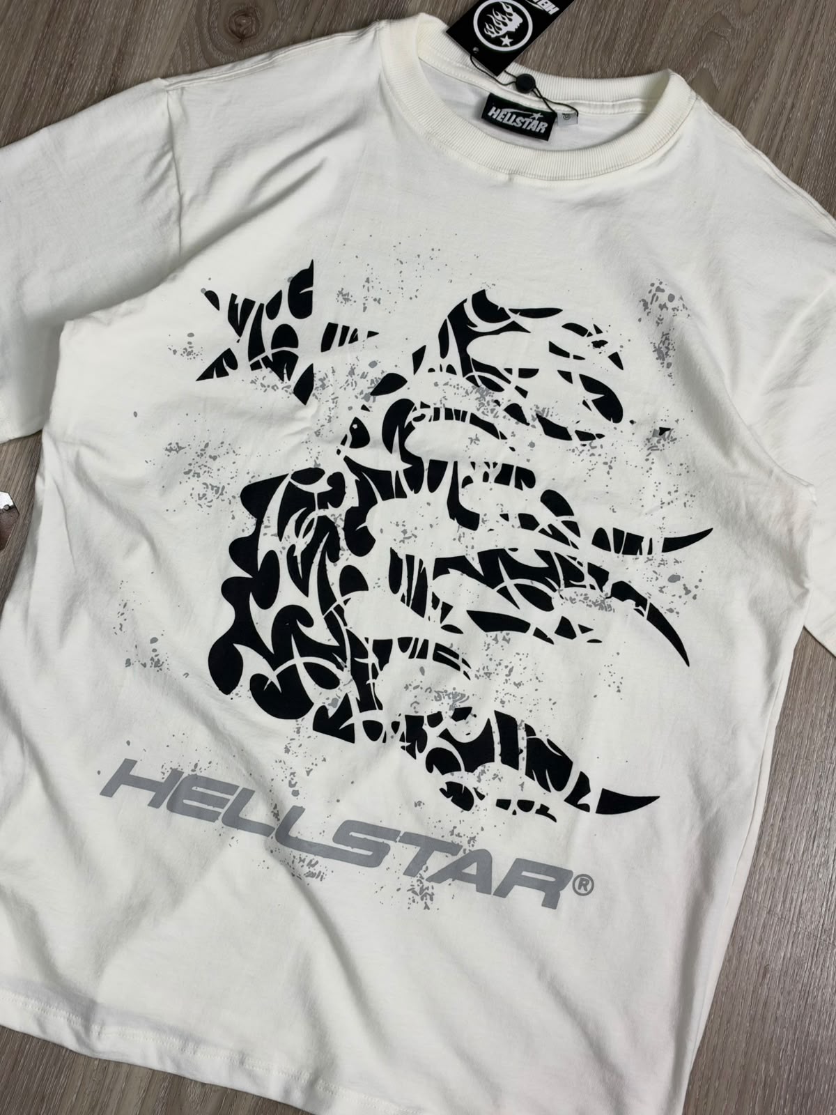 CAMISETA HELLSTAR THORN GLITTER - OFFWHITE