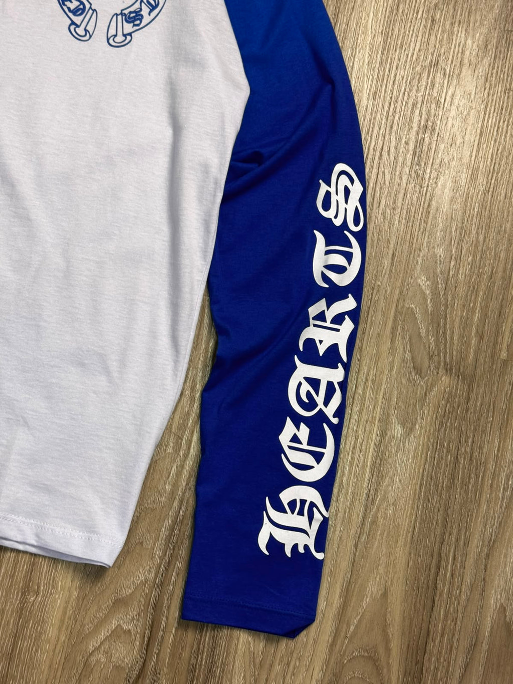 CAMISETA CHROME HEARTS LONG SLEEVE - WHITE BLUE