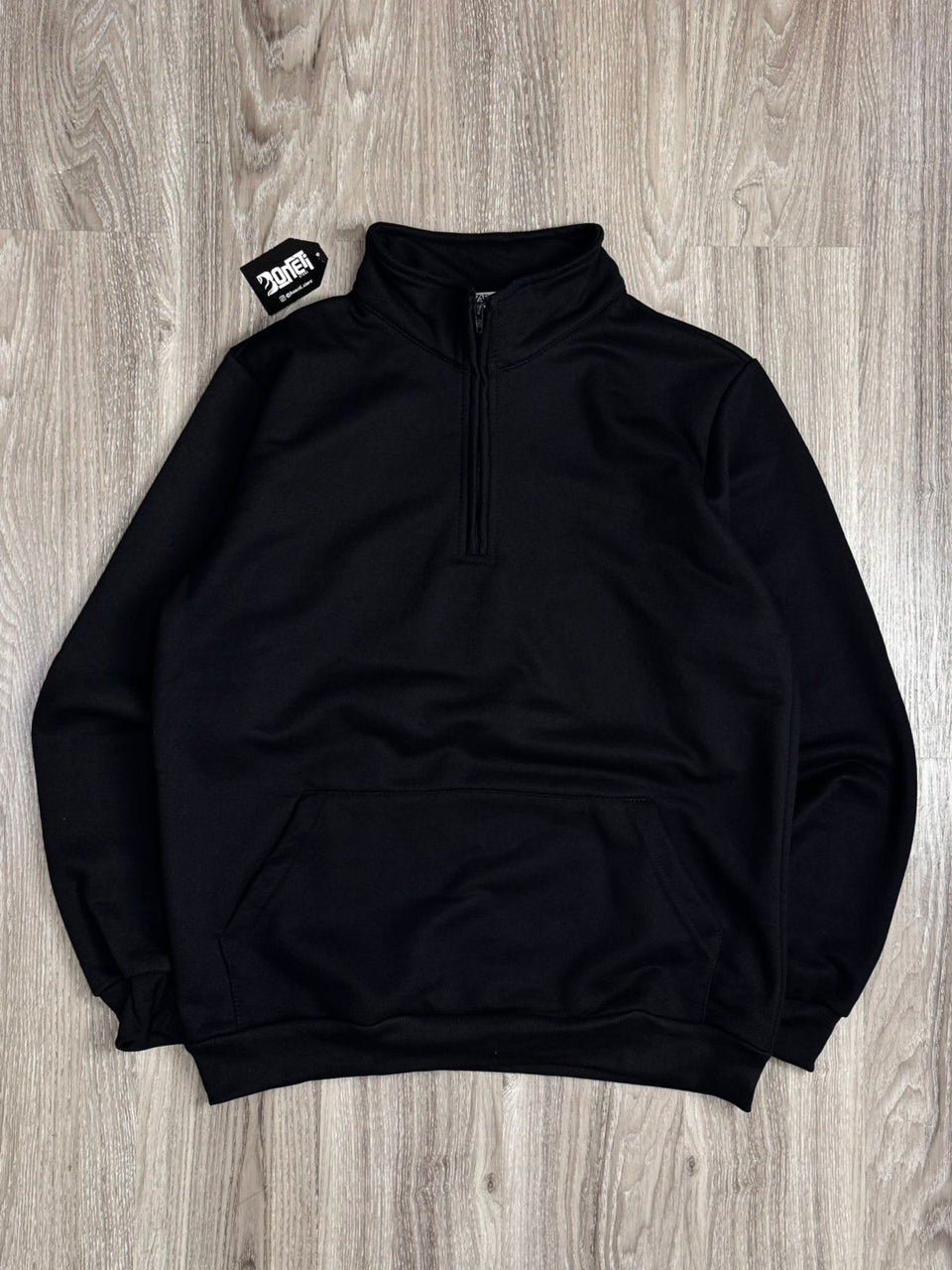 MOLETOM GOLA ALTA ZIP Z.A - PRETO