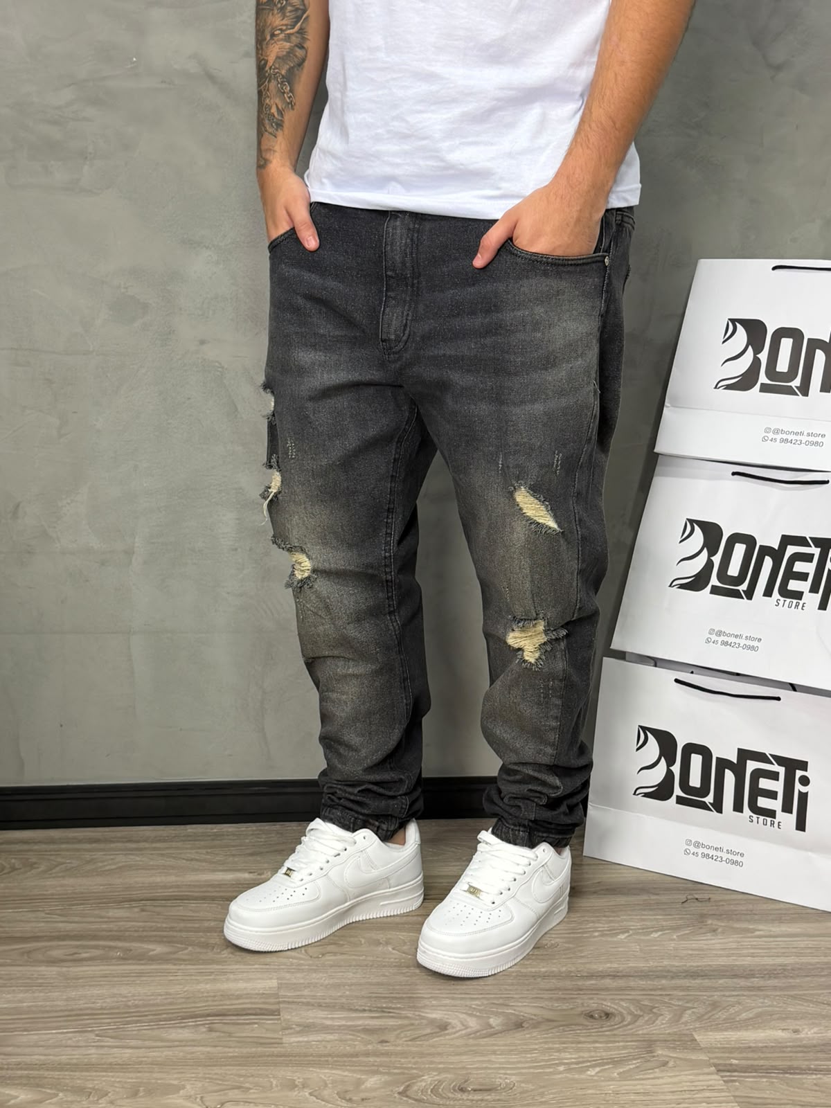 CALÇA JEANS SKINNY RASGO CITY DENIM - 6528