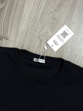 CAMISETA SLIM TRICOT ZARA - PRETA