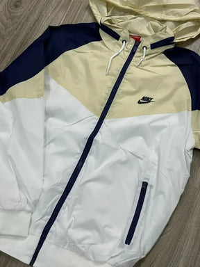 CORTA VENTO NK WINDRUNNER - CREME/AZUL