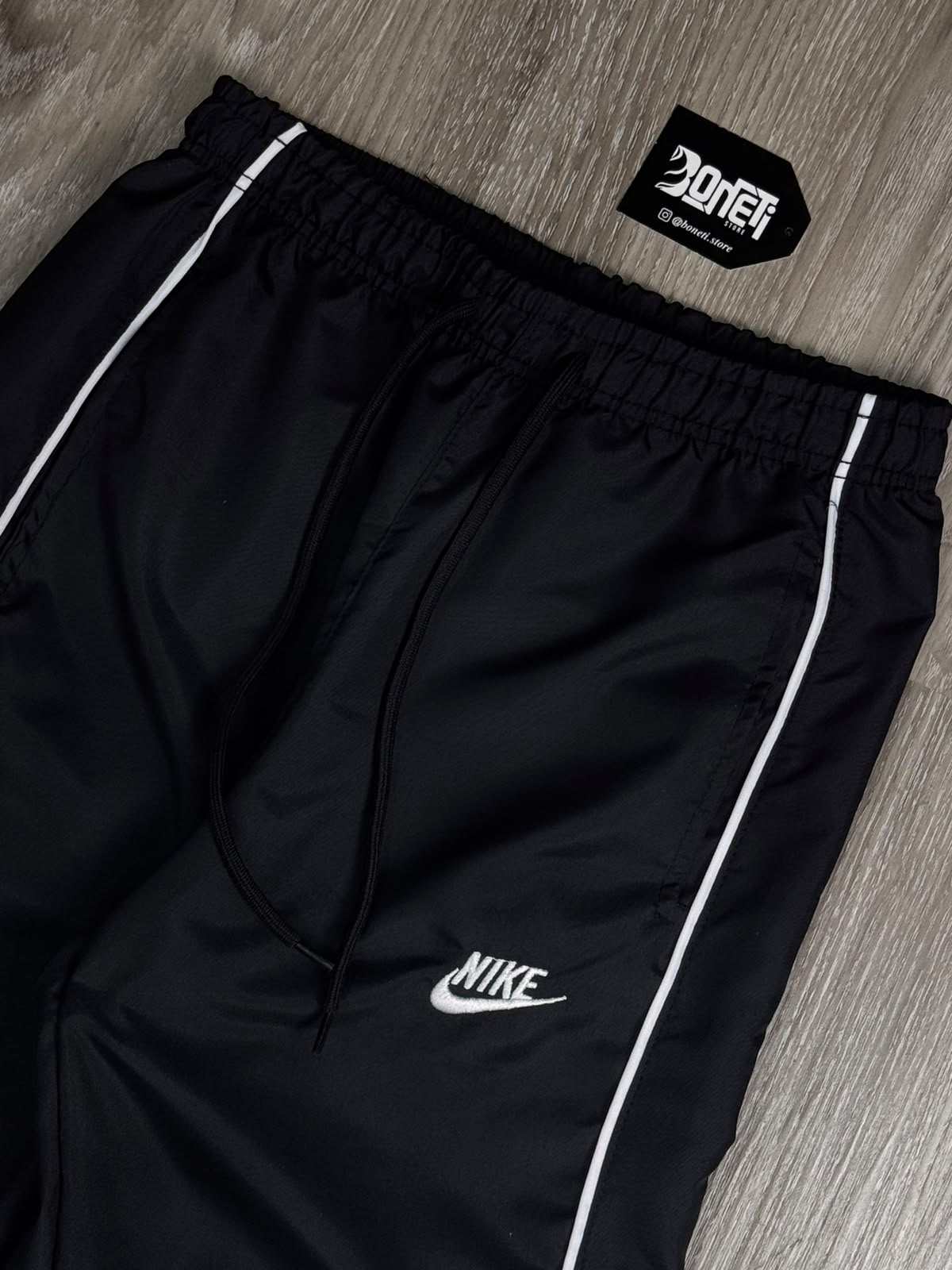 CONJUNTO TACTEL NK TRACKSUIT CLUB - PRETO