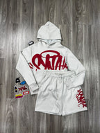CONJUNTO SYNA WORLD MOLETOM - GREY RED