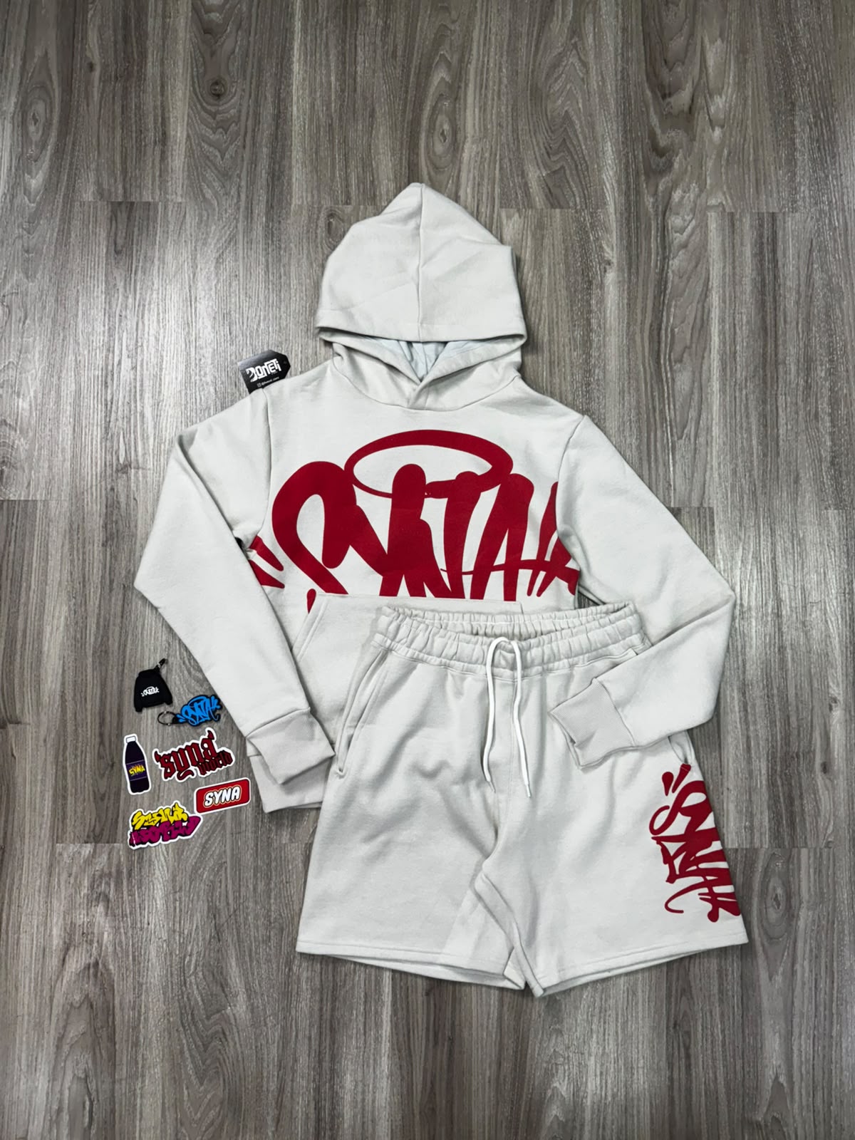 CONJUNTO SYNA WORLD MOLETOM - GREY RED