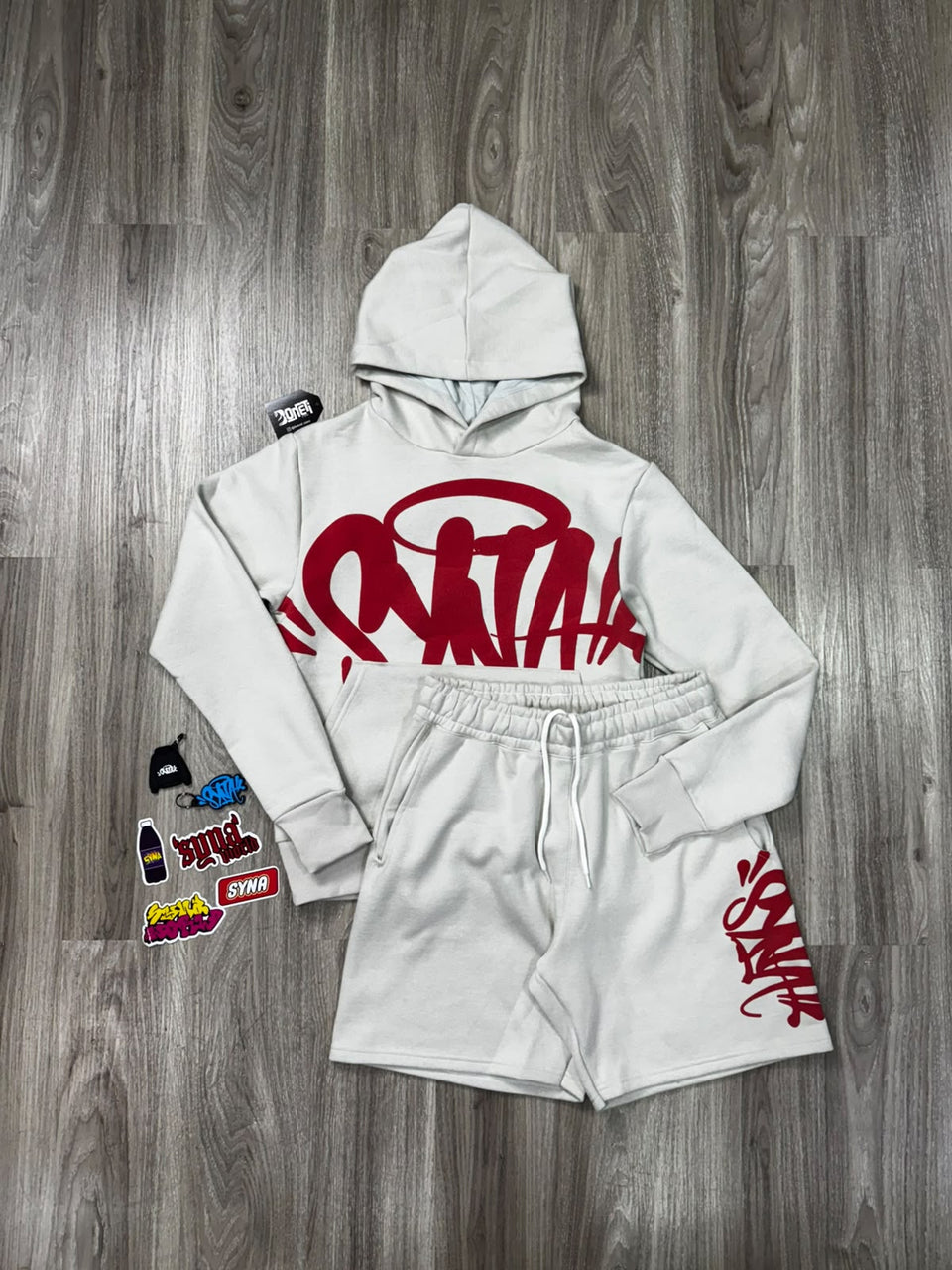 CONJUNTO SYNA WORLD MOLETOM - GREY RED
