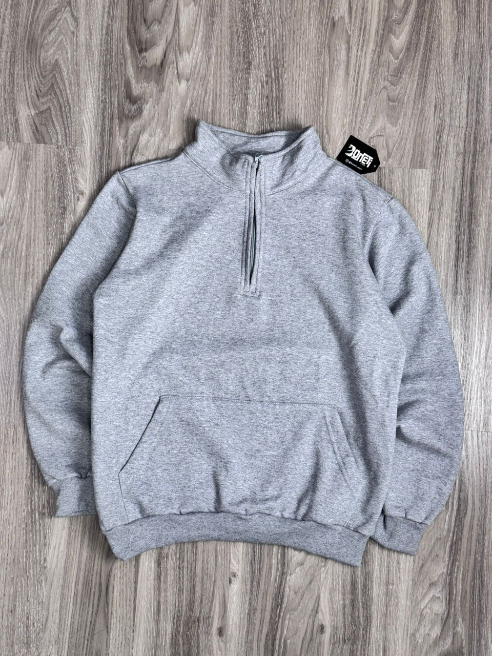 MOLETOM GOLA ALTA ZIP Z.A - CINZA