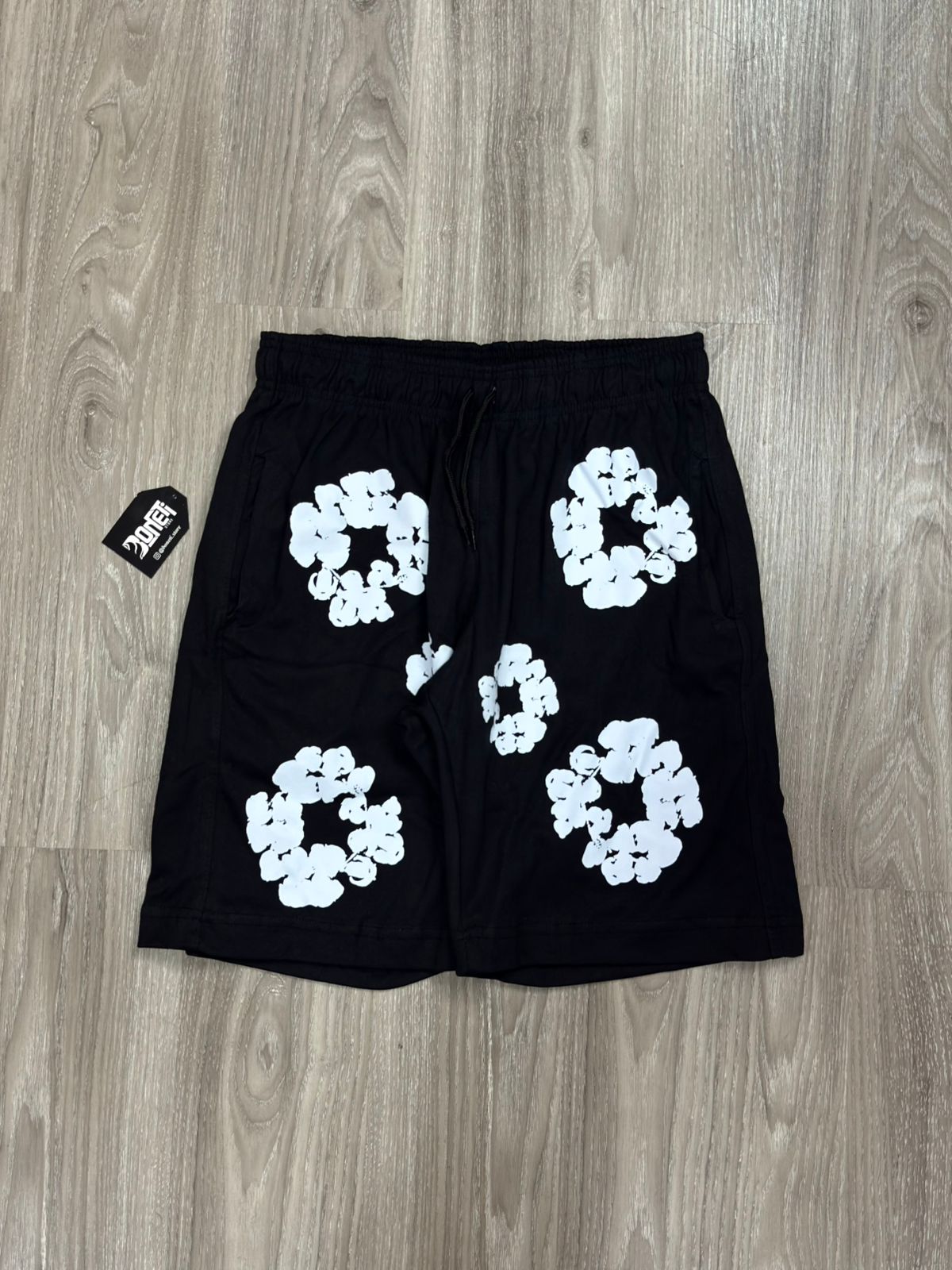 SHORTS MOLETOM DENIM TEARS - PRETO