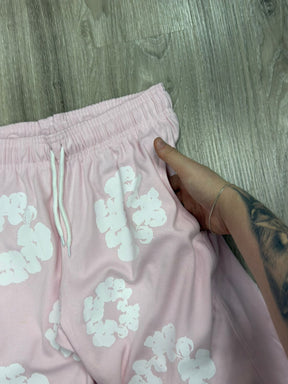 SHORTS MOLETOM DENIM TEARS - ROSA