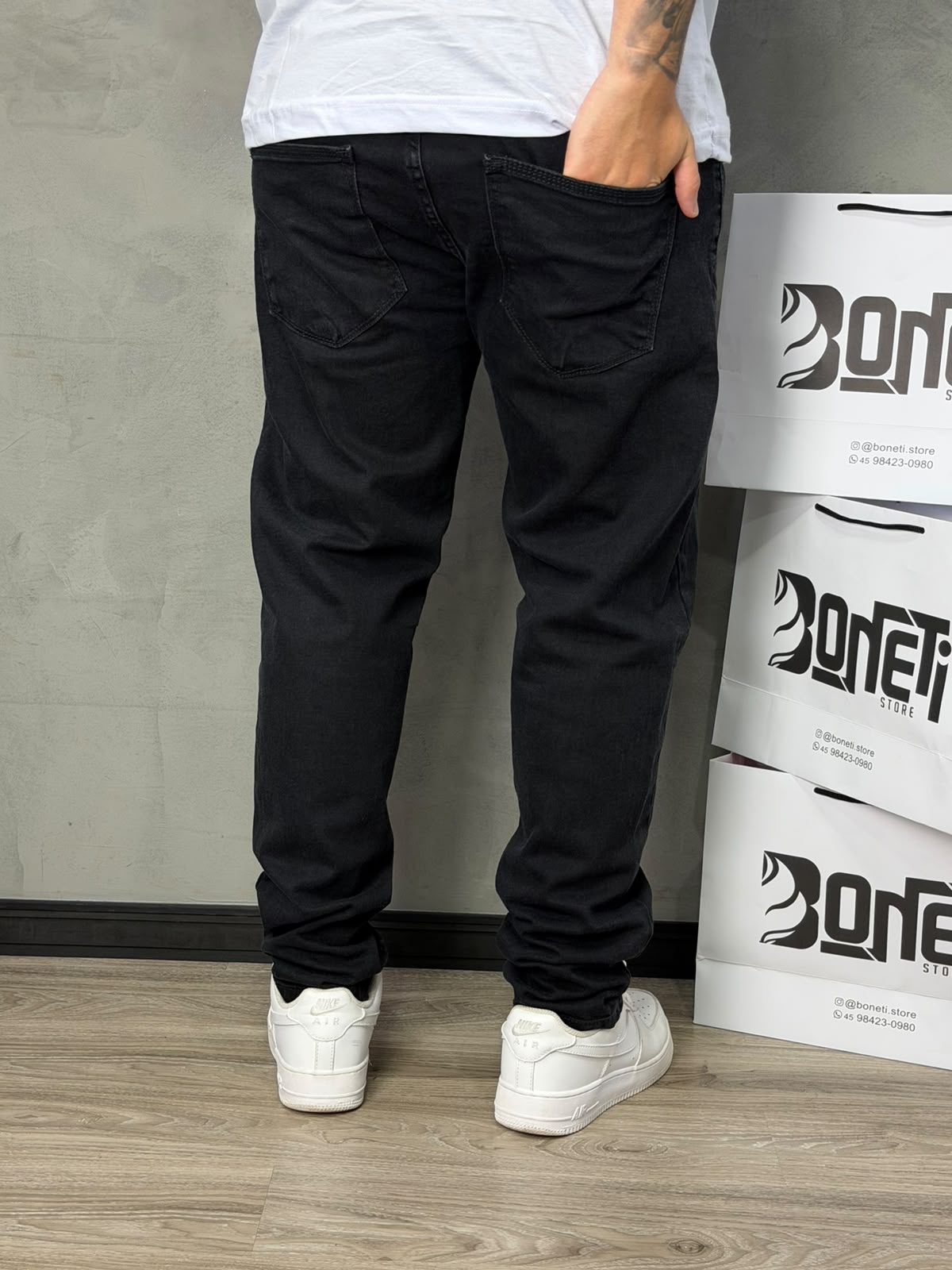 CALÇA JEANS SKINNY PRETA JAY JONES - 8780