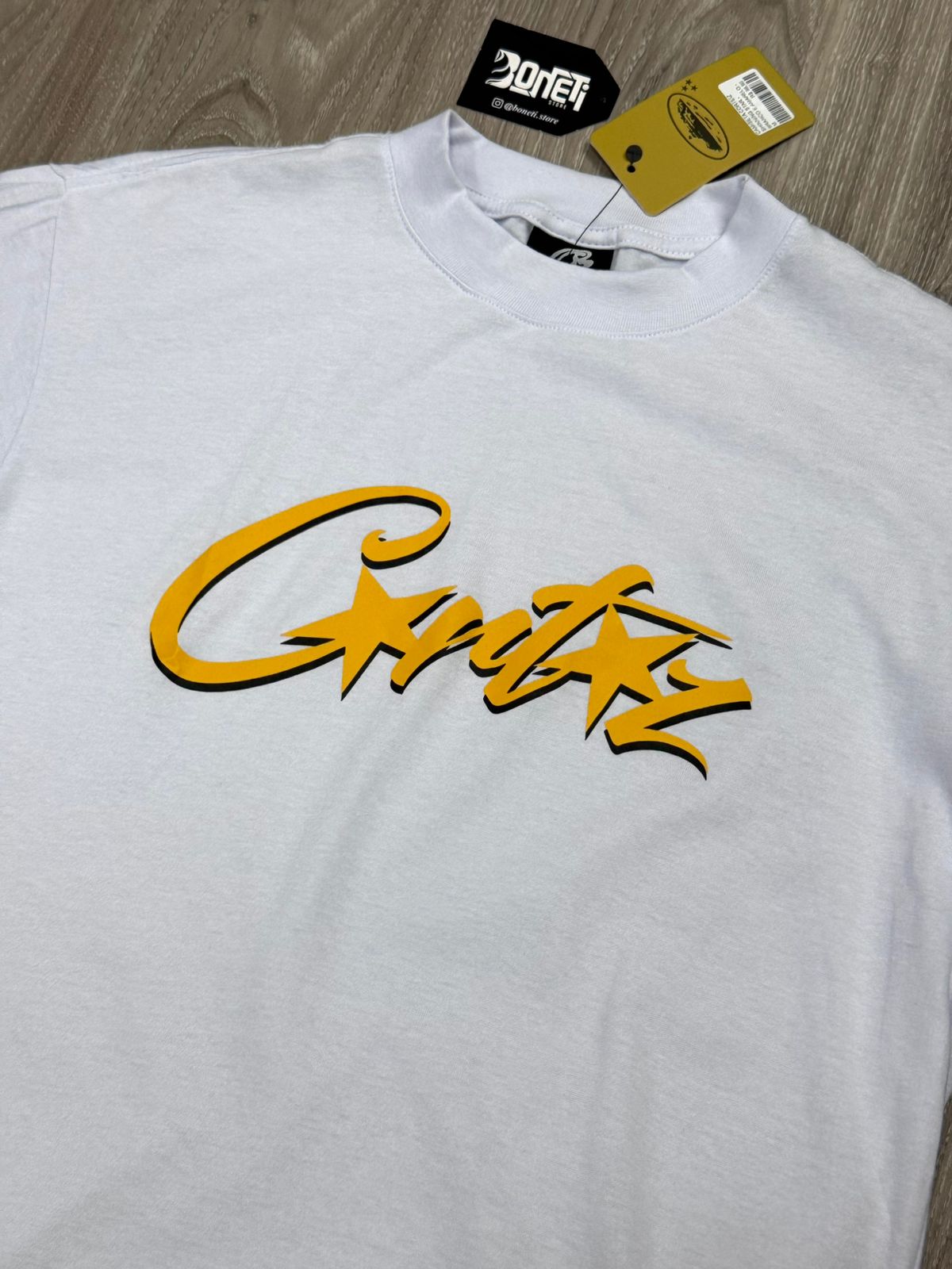 CAMISETA CORTEIZ SHINNING STAR - BRANCO E AMARELO