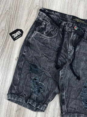 SHORTS JEANS PRETO ESTONADO CITY DENIM - 619