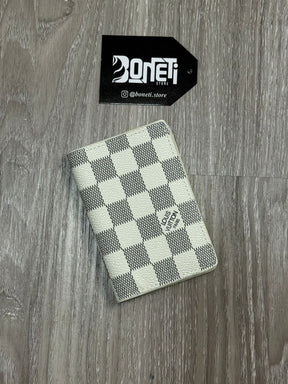 PORTA CARTÃO LV XADREZ - CREME