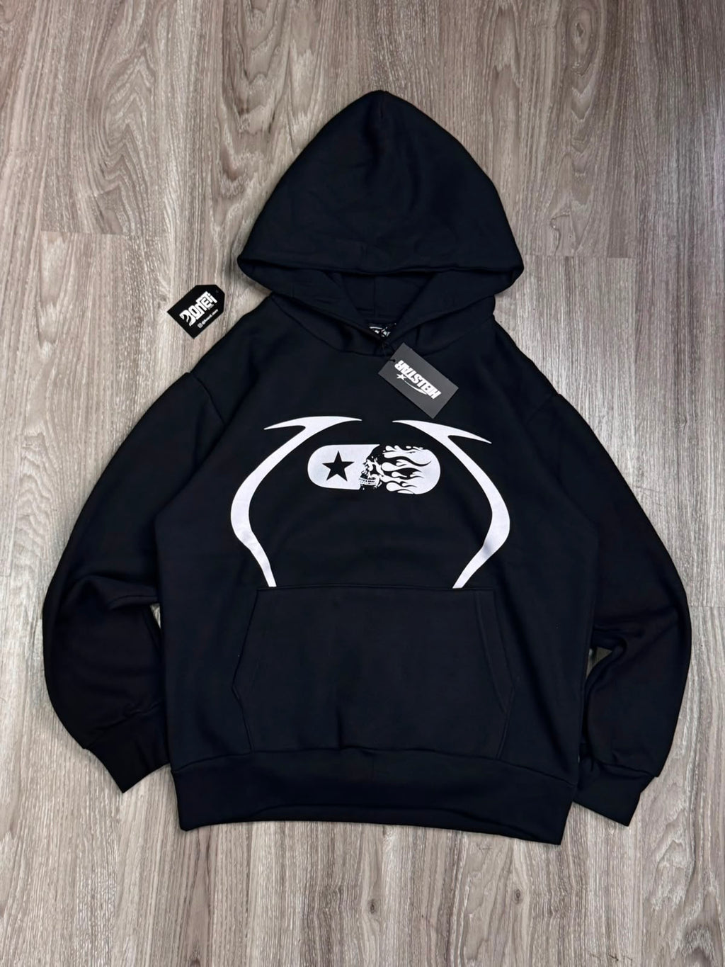 MOLETOM CANGURU HELLSTAR WARM UP - PRETO
