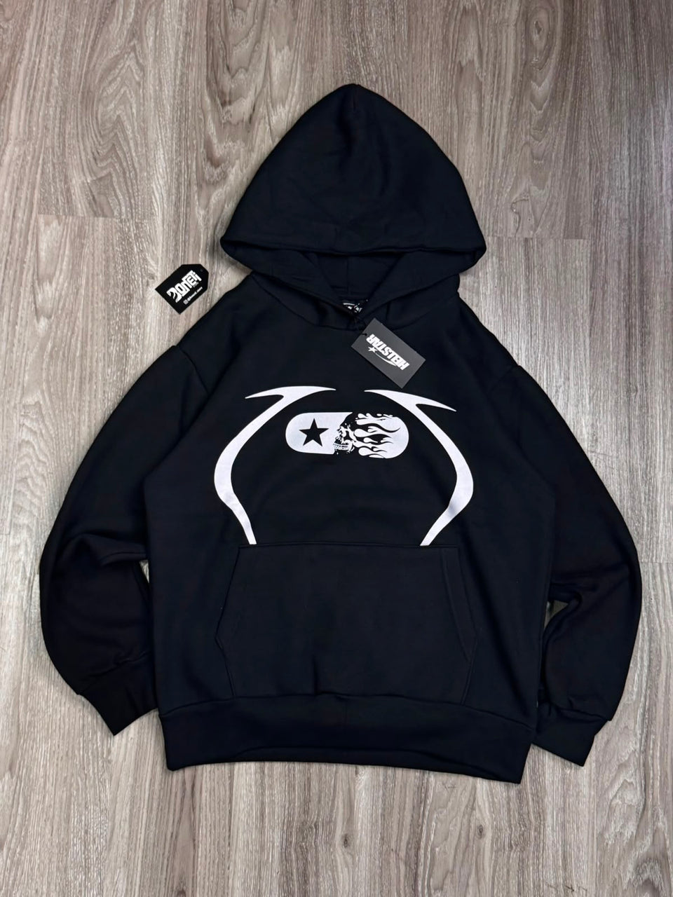 MOLETOM CANGURU HELLSTAR WARM UP - PRETO