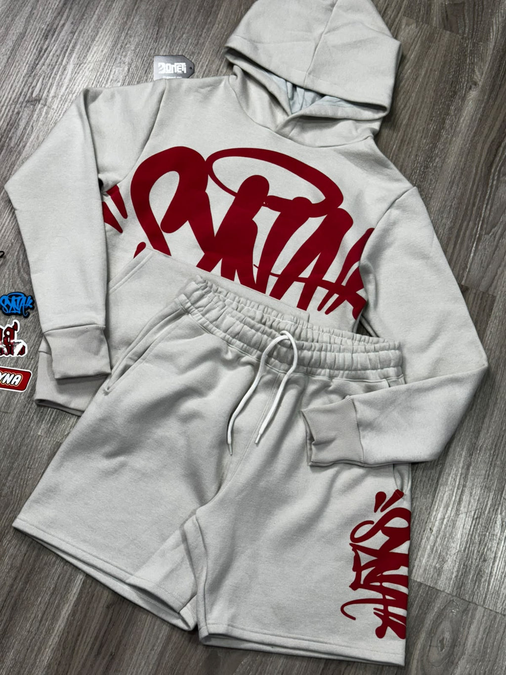 CONJUNTO SYNA WORLD MOLETOM - GREY RED