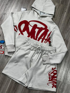 CONJUNTO SYNA WORLD MOLETOM - GREY RED