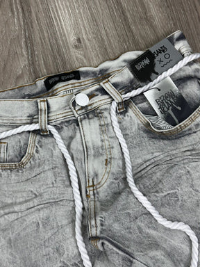 SHORTS JEANS BROW CINZA - 02