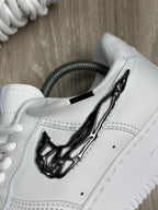 TÊNIS NK FORCE 1 LIQUID METAL SWOOSH - BRANCO