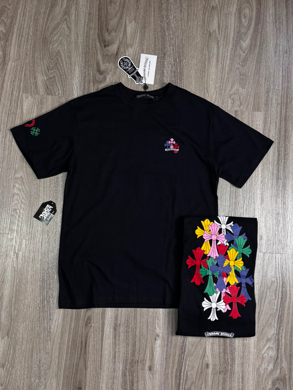 CAMISETA CHROME HEARTS FLORAL - PRETA