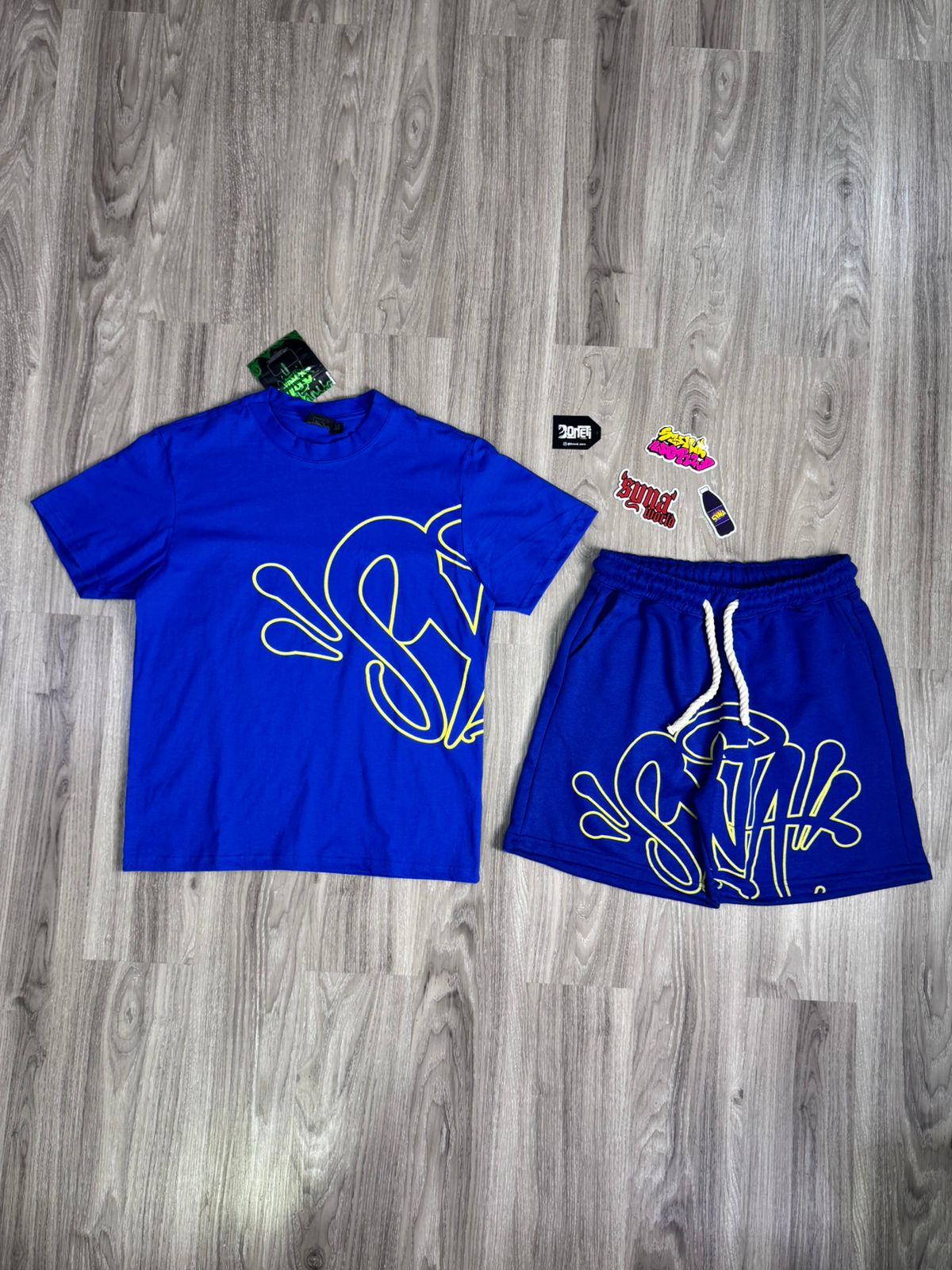 CONJUNTO SYNA WORLD SUMMER - AZUL/AMARELO