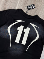 CAMISETA HELLSTAR WARM UP OFFWHITE - PRETA