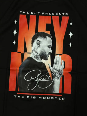 CAMISETA OVERSIZED RJ7 NEY MONSTER - PRETA